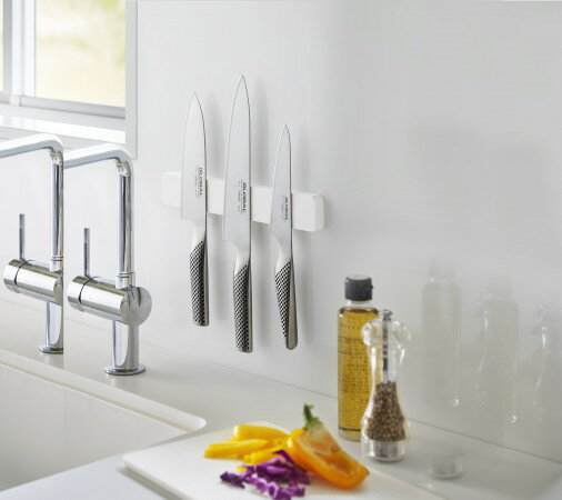マグネット＆ウォール包丁ホルダー 幅25cm タワー tower 山崎実業 包丁立て キッチン 収納 マグネット ホワイト 5199