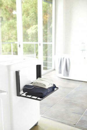 洗濯機横マグネット折り畳み棚　タワー　tower 山崎実業　5097　洗濯機横収納　マグネット収納　一時置..