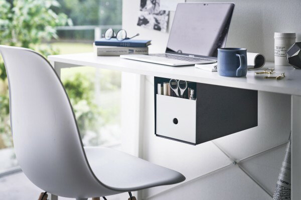 テーブル下収納ボックスラック　タワー　4454