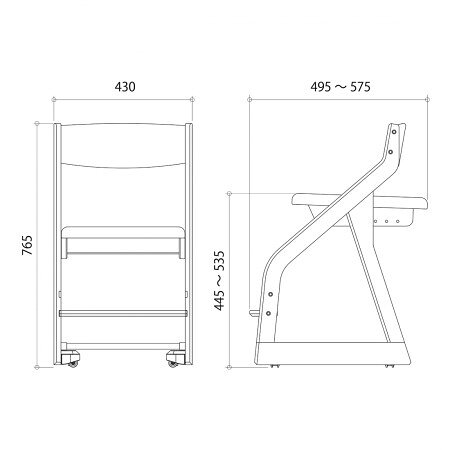 木製チェア ファリス FLC-398MOGY [2]