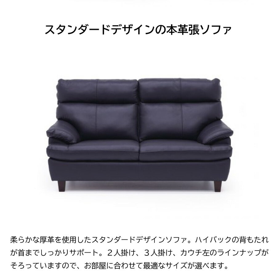 2Pソファ エイジャス ソファ レイコージャパン 本革 ハイバック 2人掛け ブラック ...