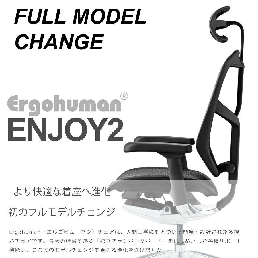 エンジョイ2 EJ2-HAM オフィスチェア Ergohuman エルゴヒューマン 関家具 ランバー...
