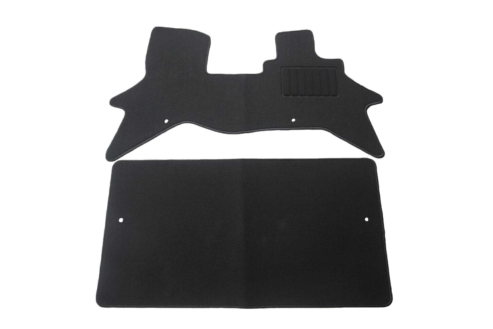 SUZUKI スズキ エブリィバン　DA17V　※AT車のみ適合　リアシート一体型　フロアマット 1台分 黒 ブラック カーペット カーマット マット 内装 交換 H27/2～滑りにくい 裏面新素材 専用固定フック付き 即納