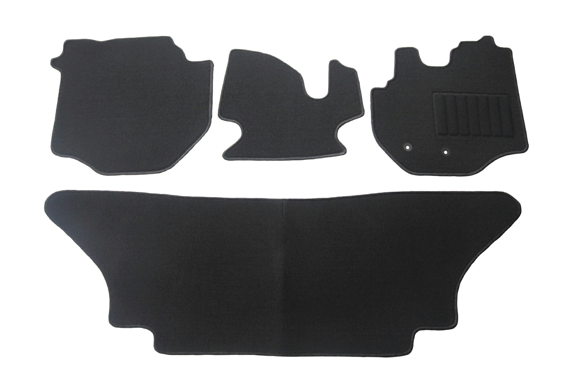 TOYOTA トヨタ ハイエースバン 200系 5人乗り 標準ボディ スーパーGL フロアマット 1台分 黒 ブラック カーペット カーマット マット 内装 交換 H16/8～滑りにくい 裏面新素材 専用固定フック付き 即納