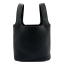 エルメス ピコタンロックPM 黒 トリヨンクレマンス シルバー金具 K刻印 新品 HERMES ブラック レディース ハンドバッグ(4)