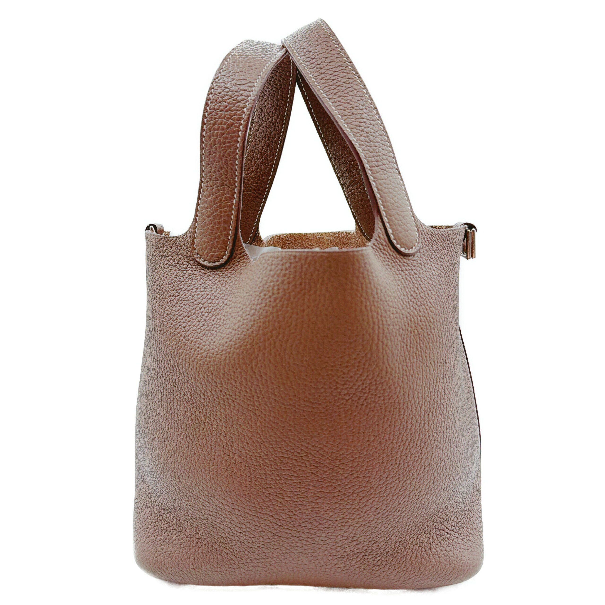 エルメス ピコタンロックPM エトゥープ トリヨンクレマンス シルバー金具 Y刻印 中古A HERMES レディース ハンドバッグ