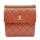 シャネル マトラッセ チェーンバックパック ブラウン キャビアスキン ゴールド金具 AS4189 プレート 未使用 CHANEL レディース バッグ リュック 茶色