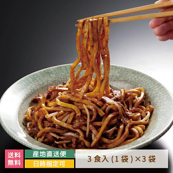 【9食入】太っちょなみえ焼そば 3袋 (1袋3食入り) *　福島県　なみえ町B級グルメ　お土産　おみやげ　 (クール便)のサムネイル