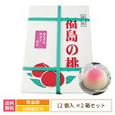 【2箱セット】銘菓 福島の桃 大 12個入り×2箱 *　送料無料　福島県　お土産　おみやげ　饅頭