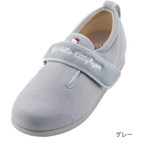 ダブルマジックIII ハローキティ（足囲3E）グレー／M（22.0〜22.5cm）両足（ウェルファン）