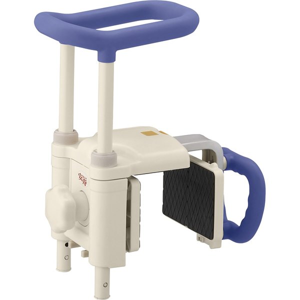 安寿 高さ調整付浴槽手すり UST-200N／ブルー（アロン化成）