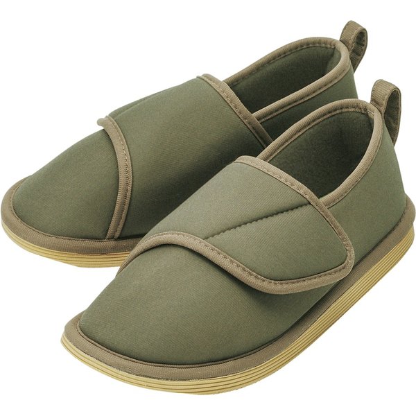 転倒予防シューズつま先つき うぐいす／M（23〜24cm）左右セット（竹虎）