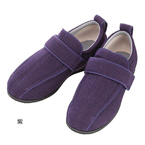 あゆみ ケアフルIII（足囲5E）紫／3L（25〜25.5cm）左右セット（徳武産業）