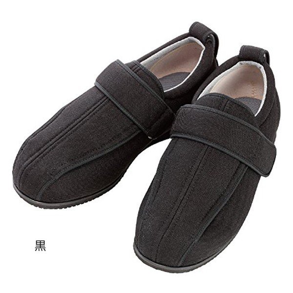 あゆみ ケアフルIII（足囲9E）黒／L（23〜23.5cm）左右セット（徳武産業）