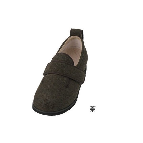 あゆみ ダブルマジックII ヘリンボン（足囲9E）茶／3L（25～25.5cm）左右セット（徳武産業）