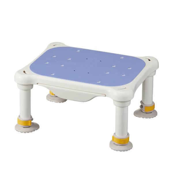 安寿 軽量浴槽台 あしぴた（すべり止め座面・高さ16-26cm・天板ミニサイズ）／ブルー（アロン化成）536-576