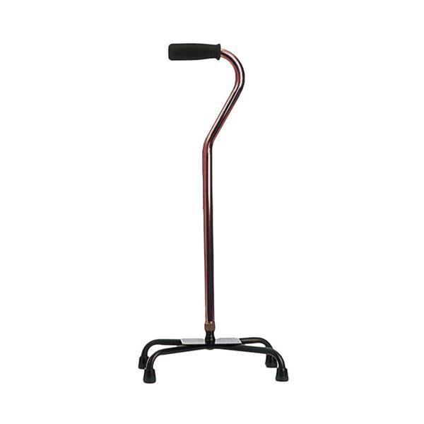 アルミ製4点杖 ラージベース／茶（ミキ）MRA-01621