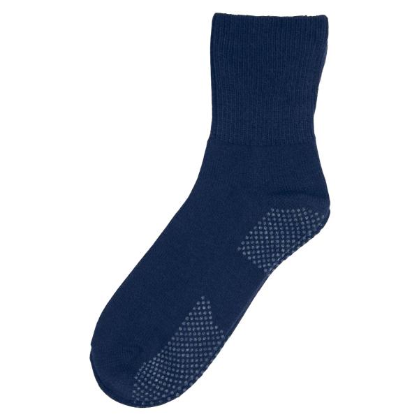 （3足組）テイコブ じんわりあったかくつ下（すべり止め付き）紳士・通年用／ネイビー（幸和製作所）UK03NG
