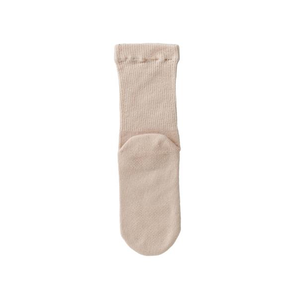 極上しめつけません綿混ソックス（すべり止め付き）婦人用 20-24cm／ベージュ（神戸生絲）No.3951F