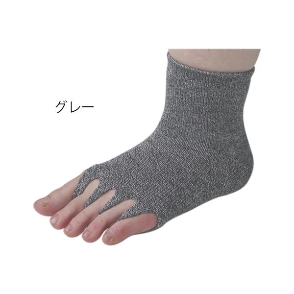 （3足組）指ぬき健康ソックス（ゴムなし） L（25-27cm）／グレー（ユニロック）