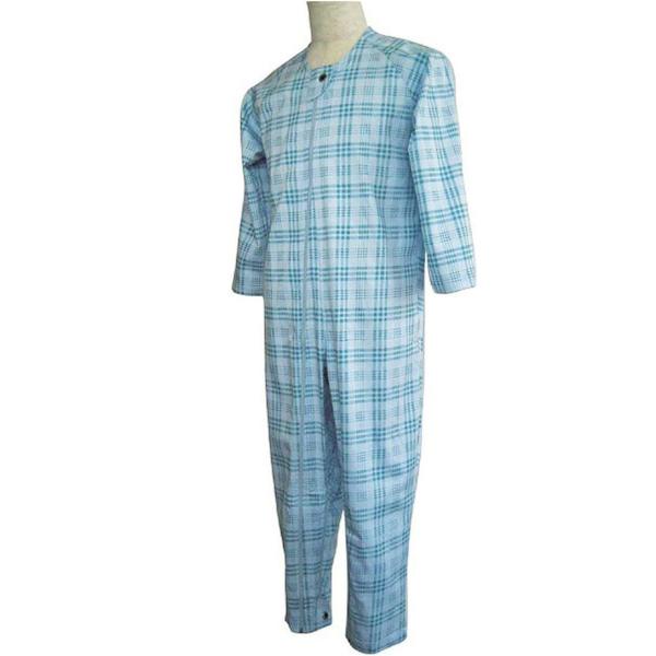 マンラク1型ねまき（夏用）Sサイズ／ブルーチェック（萬楽）MR-1201