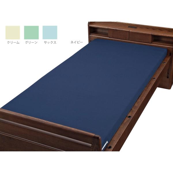 （2枚組）マットレス防水カバー（防水シーツ全面タイプ）幅85×長さ195×厚さ8cm／グリーン（ウェルファン）1153