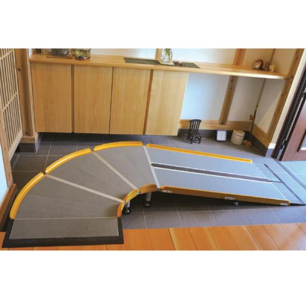 Lスロープ FK2000／200cm 微笑の杜若（シコク）屋外用段差解消スロープ