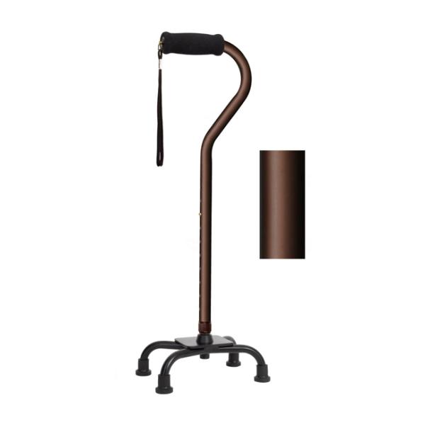 オールアルミ4点杖／無地ブラウン（フジホーム）WB5147