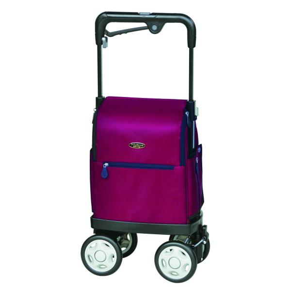 アイカートラブII（レインカバー付き）／ワイン（須恵廣工業）横押しカート No.810