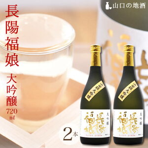 お酒 山口県 岩崎酒造 長陽福娘 山田錦大吟醸720ml2本 送料無料 日本酒 地酒 大吟醸 辛口 地酒 お祝い お中元 ギフト