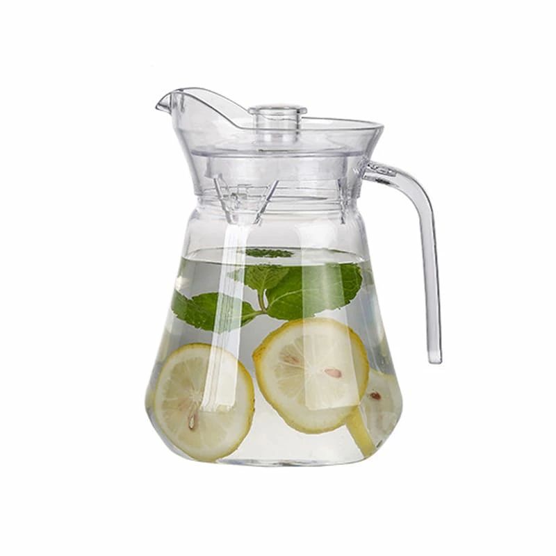 Rakuten - アクリルウォーターピッチャー 蓋付き 耐熱ポータブル ジュースポット 飲料容器 冷水ケトル ティーポット レストランホーム ピクニック