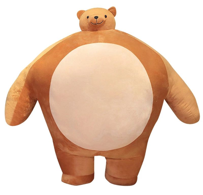 Rakuten - くまぬいぐるみ くま抱き枕 可愛い くまおもちゃ ぬいぐるみ 丸っこい くまクマクッション 柔らかい 添い寝枕 抱き枕 気持ちいい抱き枕 ソファー背当て ふわふわ 面白いギフトお祝い クリスマスプレゼント