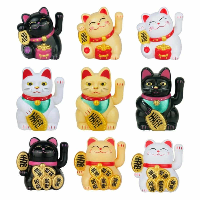 Rakuten - ミニ 招き猫 車内飾り 金運アップ 幸運 笑い猫 置き物 インテリア 玄関 まねきねこ 置物 商売繁盛 おしゃれ 新築祝い 開店祝い プレゼント ギフト