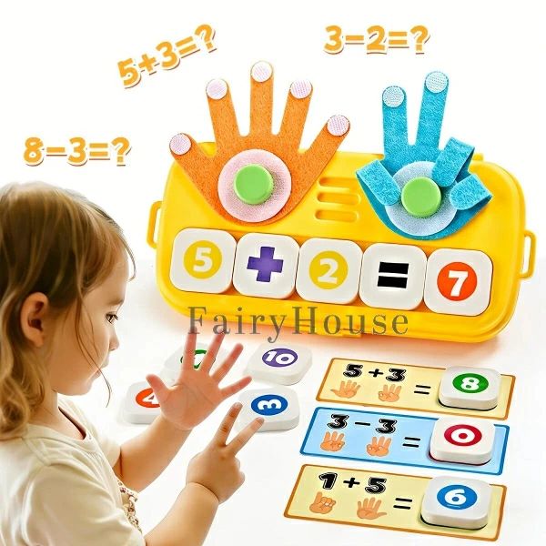 足し算 引き算ボード 知育玩具 数字学習 計算練習 指で数える算数おもちゃ 子供用算数補助教材 小学校 幼稚園の学校活動用品 男の子 女の子向け 3歳 4歳 5歳 6歳 知育おもちゃ ギフト 入園祝い 誕生日プレゼント