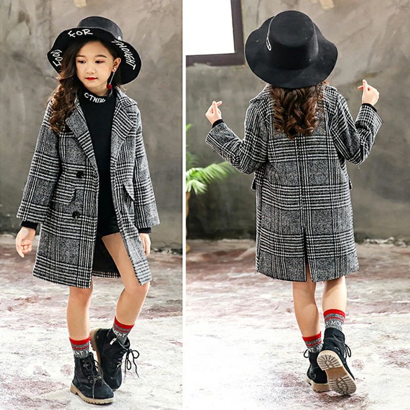 Rakuten - チェスターコート 女の子 ダッフルコート 千鳥格 子供コート 子供服 ラシャコート キッズコート 子供 ジャケット 春秋 女の子 キッズ アウター フォーマル ジュニア 通園 通学 入学式 入園式 長袖