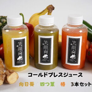 【保存料・添加物 無使用】 コールドプレスジュース 無添加 クレンズ クレンジング コールドプレス 酵素 ジュースクレンズ ファスティング ダイエット 無農薬野菜 美しい 生姜 しょうがたっぷり 美味しい 送料無料 美容 オーガニック 断食【椿　四つ葉　向日葵　3本セット】