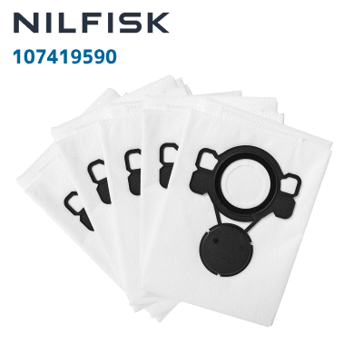ニルフィスク　AERO20-01, AERO20-01 INOX用 ドライ用 フィルターバック 5枚入り（107419590）（nilfisk）