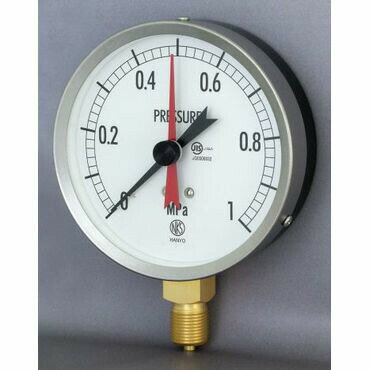 長野計器 GS52-131KS シルバーM 外調設置針付圧力計(A型・Φ100・3/8) 1.0MPA
