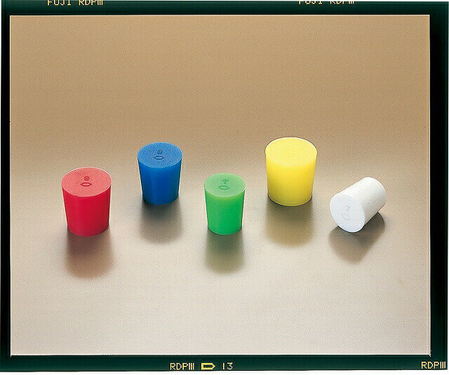 カラーシリコンゴム栓 No.OC 緑 12mm×9mm×18Hmm(10個入)