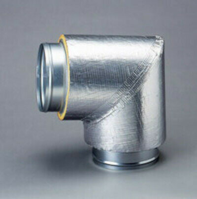 タイロン　異径継手管　グラスウール断熱仕様　2ピース　DL902型　90°エルボ　DL90227　【受注生産品】