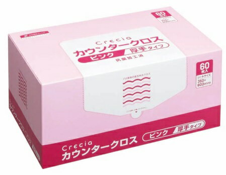 クレシア カウンタークロス 厚手タイプ ピンク 65322(60枚x6BOX)