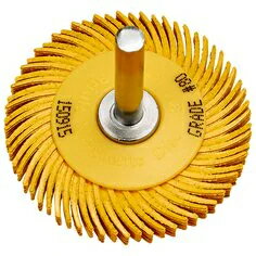 3Mスコッチ・ブライト ラジアル・ブリッスルマーガレット ディスク. 80. 黄. 軸付. 50.8 mm×6 mm. 10 個/箱. 個装品 BR MGRT 80 50 BP