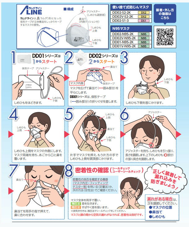 【あす楽】シゲマツ　使い捨て式防じんマスク　DD02−N95−2K　10個入　二つ折　30370　NIOSH規格N95合格品　日本製