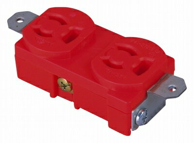 日動工業　抜止コンセント　赤　2PE-RN