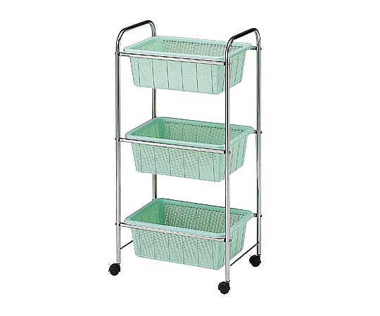 ステンレス脱衣ワゴン・ラック(深型) 520×355×1050mm 3段