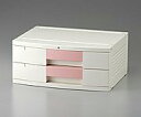 トレイBOX(鍵付) A3用ピンク 470×360×205mm 304H(4)