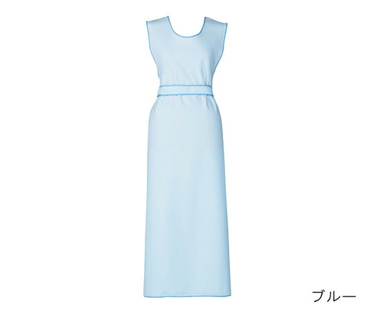 防水入浴介助用エプロン Lフリー・ブルー 100-47