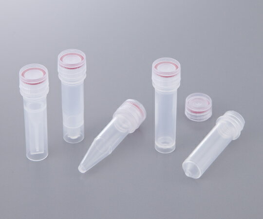 1-2226-03 スクリューキャップ付遠沈管 丸底 目盛無し 0.5mL