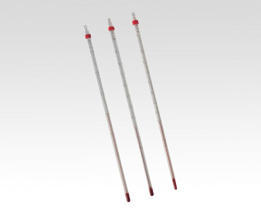 1-610-09 赤液棒状温度計 -20〜100℃