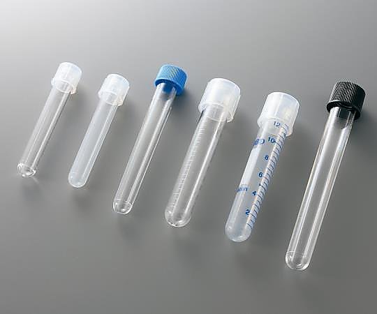 1-8428-16 ラウンド(丸底)チューブ PE 14mL ツーポジションキャップ付き